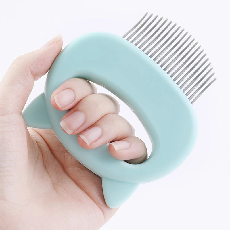 Mini Pets Comb Pets Cat Dog Massage Brush Shell Shaped Handle Pet Grooming Massage Tool To Remove Loose Hairs Only for Cats