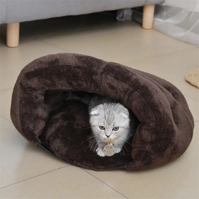 Pet Bed for Cats Soft Nest Dogs Kennel Soft Cushion Kennel Puppy Washable Plush Cat Mat Warm Sleeping Blanket Cat Supplies