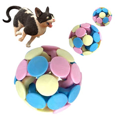 Pet Interactive Toys For Dog Rubber Ball Puppy Teeth Cleaning Cat Toy Dog Chewing Toy Pet Supplies With Bell For Small Pets