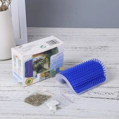 Cat Shape Fixed Corner Rubbing Hair Anti-itching Brush Scratching Toy Pet Hair Clean Removal Massage Comb Mint Teasing Stick