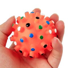 Pet Dog Puppy Thorny Round Ball Molar Teeth Cleaning Chewing Squeaky Sound Toy dog accessories dog toys игрушки для собак