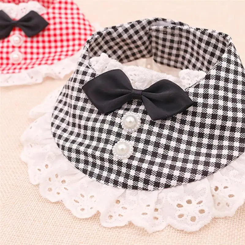 2020 New Fashion Small Dog Scarf Bowknot Adjustable Pet Cat Collars Scarf Neckerchief Necklace trigon Pet accessories