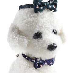 Pet Cat Dog Collar Christmas Snowflake Red Bow Adjustable Pet Bowknot Necktie Collar Stripe and Flag Bow Tie Dropship