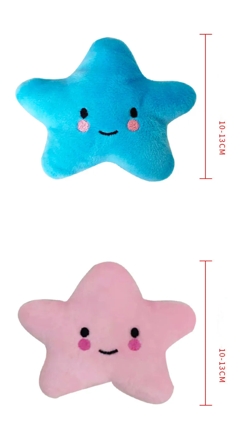 Soft Fleece Chew Pet Dog Toys Cute Squeaky Puppy Toy Small Dogs stars Shape Dog Accessories