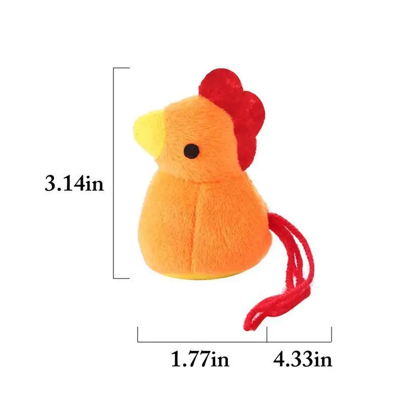 Legendog 1pc Bite Resistant Cat Chew Toy Chicken Shape Interactive Plush Kitten Catnip Toy Cat Biting Toys Pet Supplies