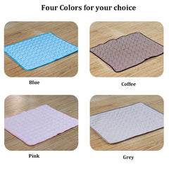 Washable Cooling Mat for Pet Breathable Blanket Ice Pads Bed Mat Car Seat Sofa Cushion Summer Dogs Cat