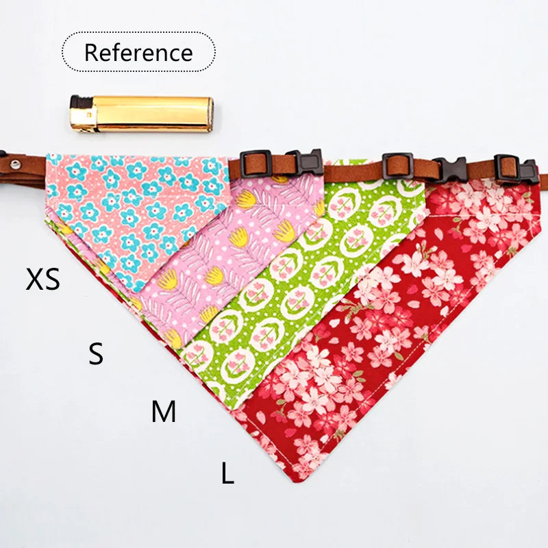 New Adjustable Dog Bibs For Small Dogs Collars Tie Necktie Cat Scarf Puppy Bandanas For Cat Triangular Bow Ties Pet  Grooming 35