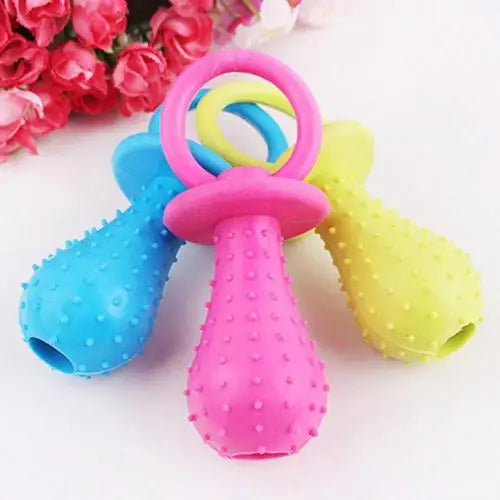 Mini Bite Resistant Bell Shape Rubber Pacifier Pet Dog Puppy Molar Chew Training Toy Dog Supplies Pet Products