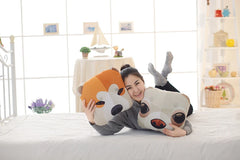 Simulation Pet Dog Print Pillow Cushion Puppy Pattern Sleeping Blanket Cushion Home Decoration Pillow Blanket