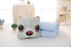 Simulation Pet Dog Print Pillow Cushion Puppy Pattern Sleeping Blanket Cushion Home Decoration Pillow Blanket