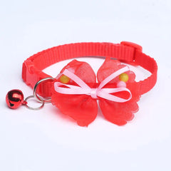 Pet Collar Bow-knot Decor Adjustable Neck Small Kitten Puppy Collar With Bell для собак