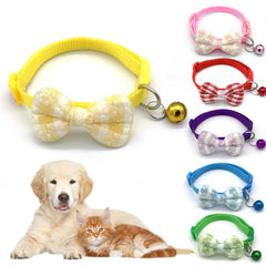 Pet Cat Collar   Pet Dogs Cat Breakaway Bow Collar with Bell  Pet Collar Lovely Dogs Collar