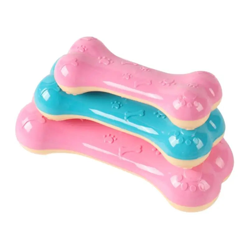 New Pet Dog Toy Interactive Rubber Pet Dog Cat Puppy Chew Toys Bone Shape Teeth Chew Toys Tooth Cleaning Dog Toys