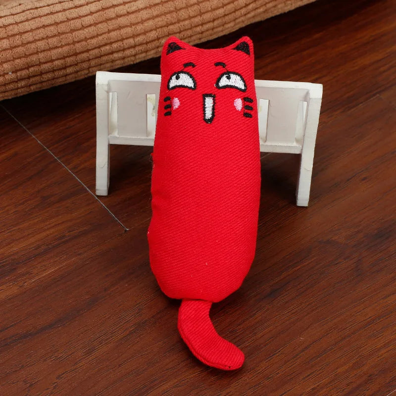 Funny Interactive Plush Toy Cat Grinding Catnip Toys Pet Kitten Chewing Toy Claws Thumb Bite Cat Mint For pet Teeth toys