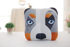 Simulation Pet Dog Print Pillow Cushion Puppy Pattern Sleeping Blanket Cushion Home Decoration Pillow Blanket