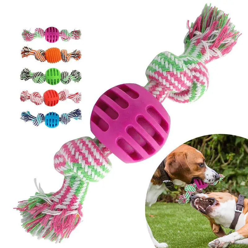 Kapmore 1pc Bite Resistant Dog Rope Toy Pet Interactive Knot Design Dog Chew Rope Puppy Teething Toy Pet Supplies Dog Favors