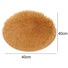 Solid Color Pet Sleep Mat Round Fluffy Soft Warm Dog Bed Blanket Pet Blanket Pet Pad For Cat Pet Supplies