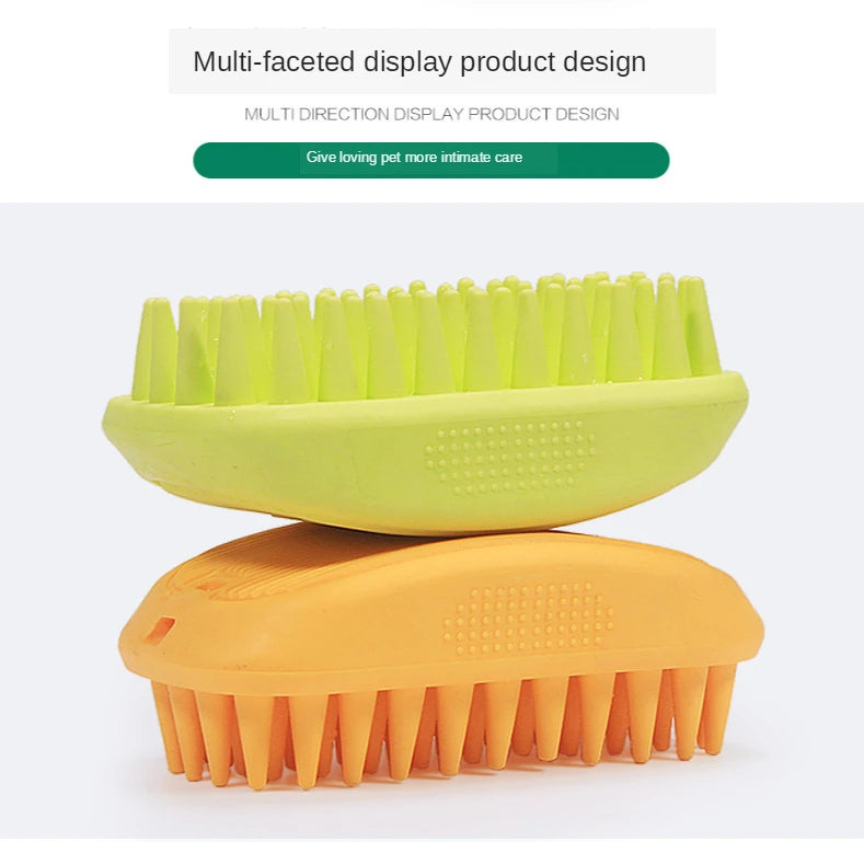 Pet Bath Supplies Silicone Dog Bath Brush Massage Brush Cat Comb