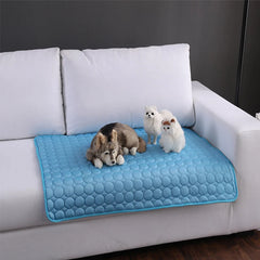 Washable Cooling Mat for Pet Breathable Blanket Ice Pads Bed Mat Car Seat Sofa Cushion Summer Dogs Cat