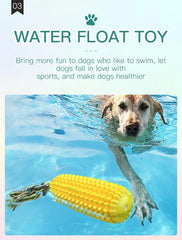 Fenice Corn Pet Toy Interactive Toys Dog Chew Tooth Cleaning Vocalize Squeak Toothbrush Molar Pet Supplies Floatable