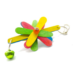 1PCS Small Parrot Toys Bird Toys Colored Wood Four-leaf Flower Chew Toys Pet Supplies Bird Ladder