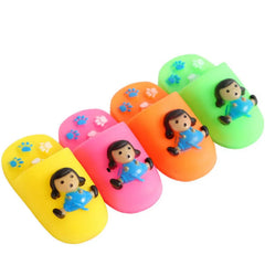 Pet Products Dog Chew Squeak Toys Slipper Shaped Sound Chewing Playing Toy for Pet Cats Puppy Teeth Cleaning Funny Squeaker Toys