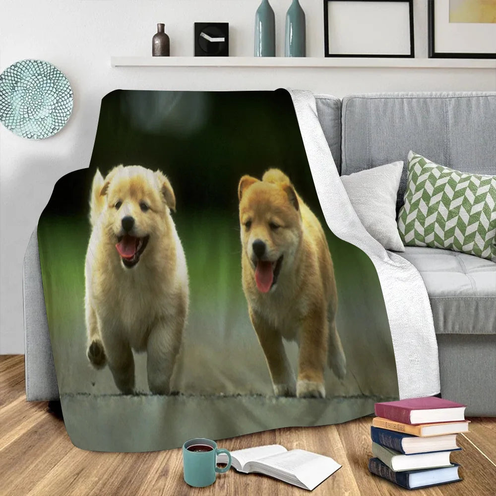 Funny Dog Animal Sherpa Blanket 3D Printed Blanket Kids Fleece Blanket Cute Warm Soft Blanket Drop Shipping 03