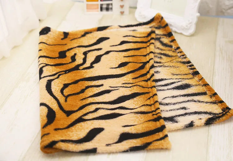 Pet Dog Cat Blankets Mat Towel Rainbow Tiger Soft Warm Wool Coral Fleece Sleeping Mattress Cushion Pad