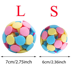 Pet Interactive Toys For Dog Rubber Ball Puppy Teeth Cleaning Cat Toy Dog Chewing Toy Pet Supplies With Bell For Small Pets