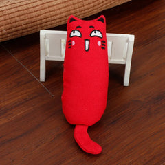 Funny Interactive Plush Toy Cat Grinding Catnip Toys Pet Kitten Chewing Toy Claws Thumb Bite Cat Mint For pet Teeth toys