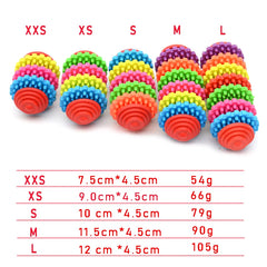 Rubber dog toys Colorful Dog dental teething healthy Chew Toys gear shape pet dog playing For Small Big Dogs product Pet toys