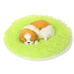 Solid Color Pet Sleep Mat Round Fluffy Soft Warm Dog Bed Blanket Pet Blanket Pet Pad For Cat Pet Supplies