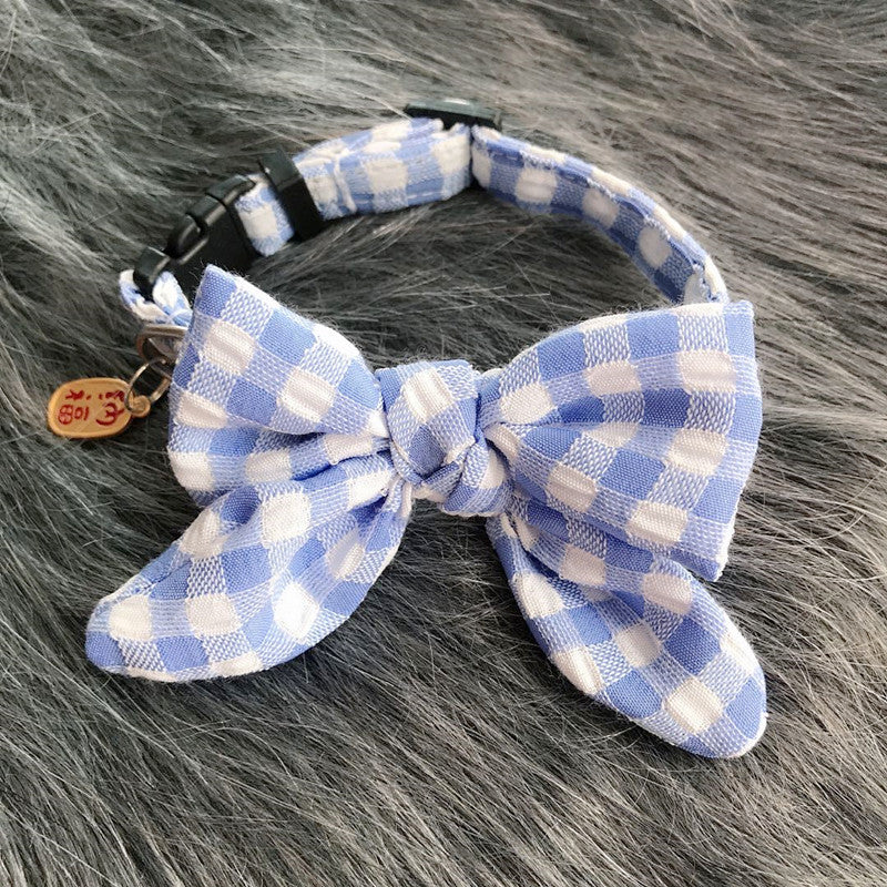 Dot pattern Pet Cat Collar Bowknot Puppy Chihuahua Necklace With Bell Adjustable Safety Buckle Cats Bow Tie Pets Accessories