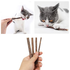 Natural plants Catnip Cat Molar Stick Cleaning Teeth Actinidia Fruit Cat Snacks Sticks Pet Tooth Clean Supplies Cat Products