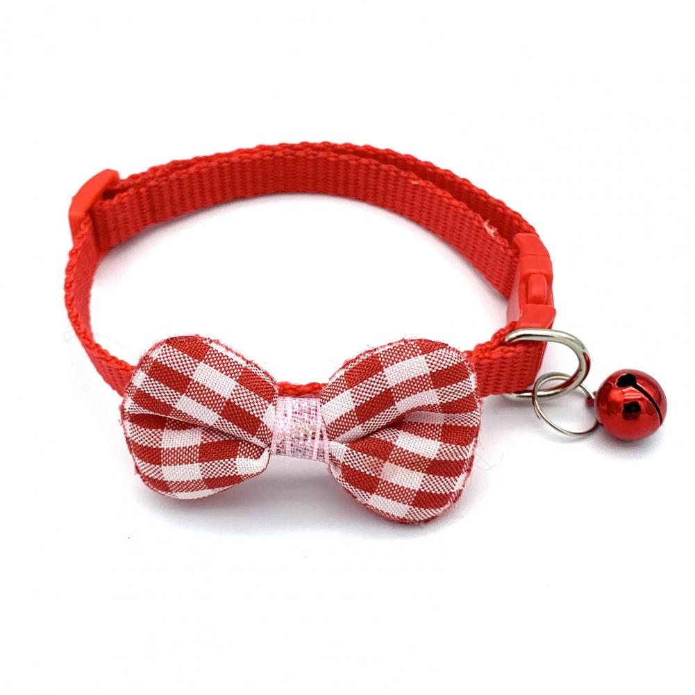 Pet Cat Collar   Pet Dogs Cat Breakaway Bow Collar with Bell  Pet Collar Lovely Dogs Collar