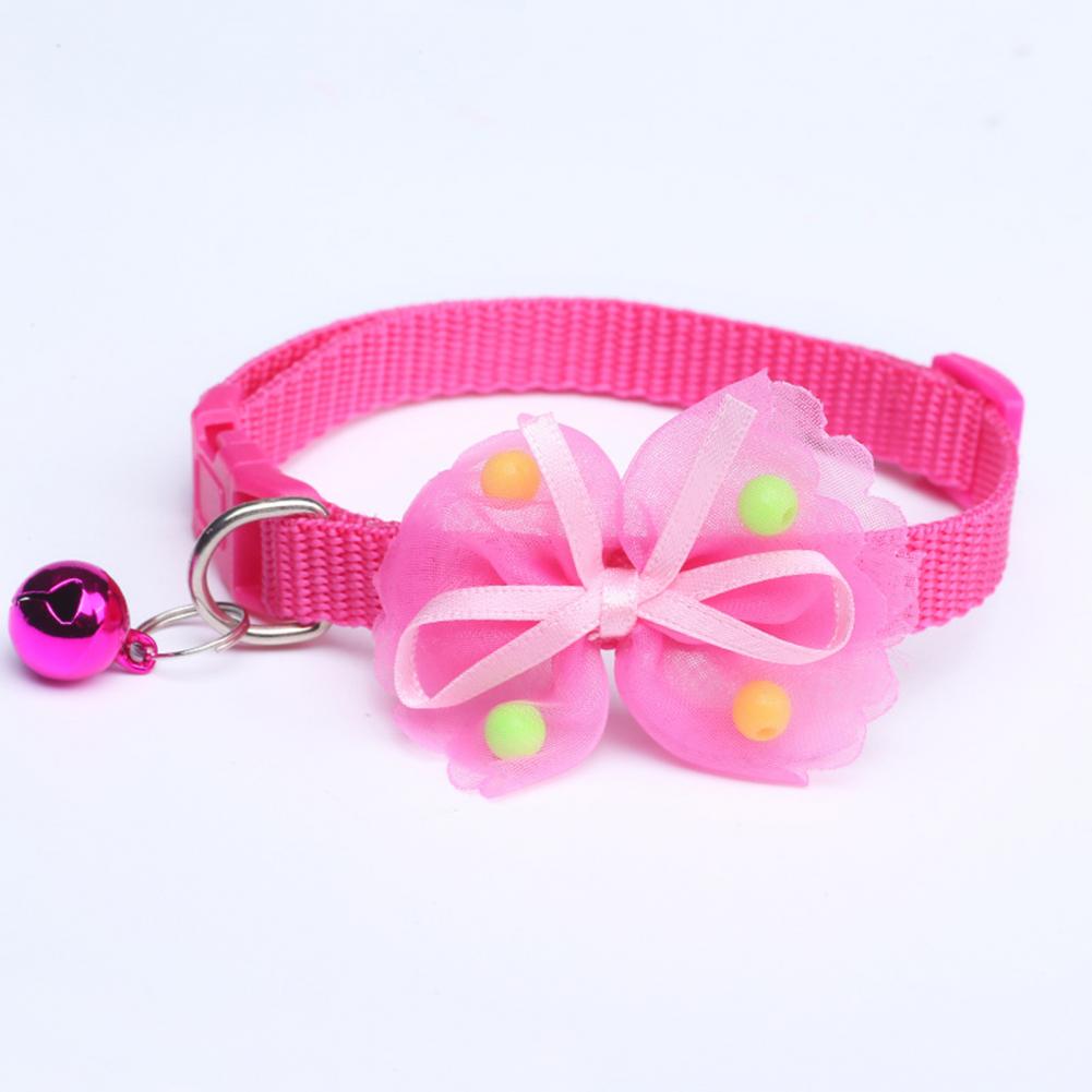 Pet Collar Bow-knot Decor Adjustable Neck Small Kitten Puppy Collar With Bell для собак