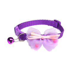 Pet Collar Bow-knot Decor Adjustable Neck Small Kitten Puppy Collar With Bell для собак