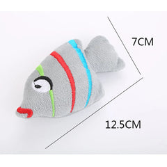 Kapmore Funny Cat Toys Pet Chew Toy Creative Plush Fish Shape Cat Bite Toy Pet Chew Toy Catnip Toy Pet Interactive Supplies