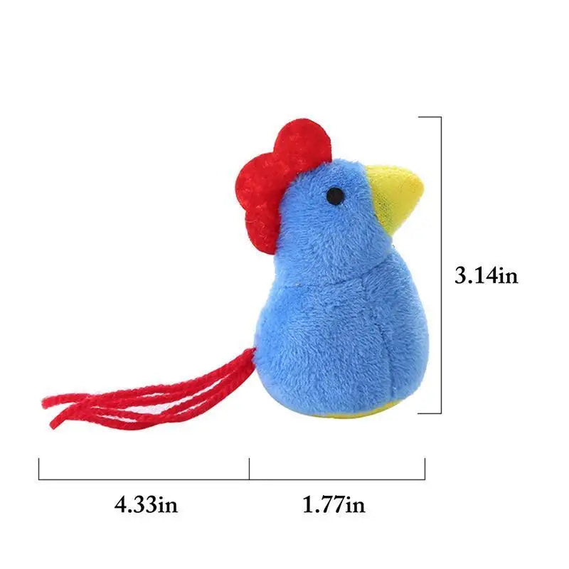 Legendog 1pc Bite Resistant Cat Chew Toy Chicken Shape Interactive Plush Kitten Catnip Toy Cat Biting Toys Pet Supplies