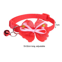 Pet Collar Bow-knot Decor Adjustable Neck Small Kitten Puppy Collar With Bell для собак