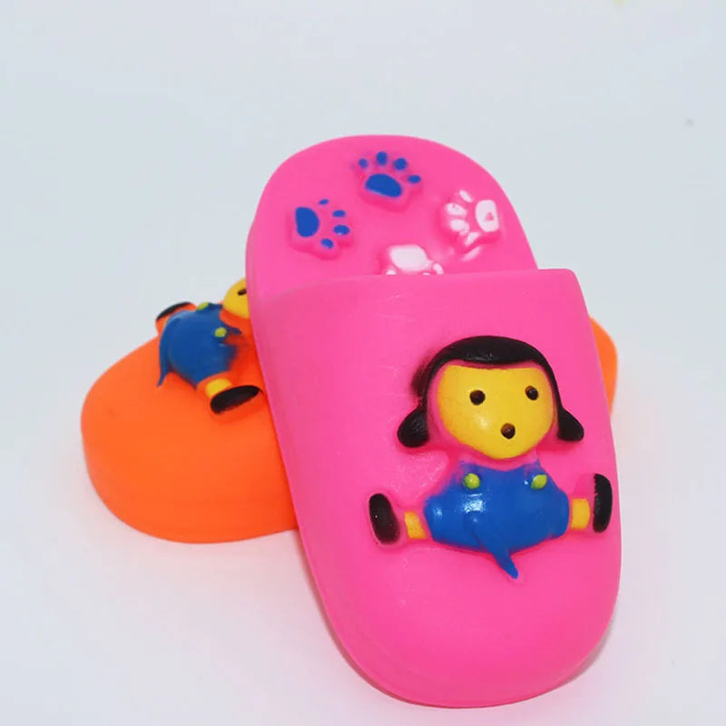 Pet Products Dog Chew Squeak Toys Slipper Shaped Sound Chewing Playing Toy for Pet Cats Puppy Teeth Cleaning Funny Squeaker Toys