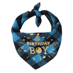 NONOR Birthday Pet Bandanas Collar for Dogs Cats Cotton Triangular Bibs Scarf Collar Pet Items Puppy Accessories