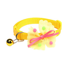 Pet Collar Bow-knot Decor Adjustable Neck Small Kitten Puppy Collar With Bell для собак