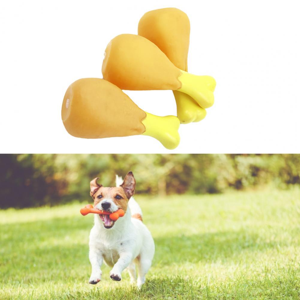 Haustier Hund Spielzeug Gummi Huhn Bein Welpen Sound Squeaker Chew Spielzeug für Welpen Katze Interaktive Pet Supplies