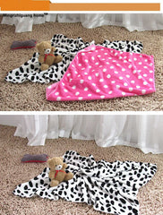 1PC Warm Pet Bed Mat Cover Small Medium Large Towls Paw Handcrafted Print Cat Dog Fleece Soft Blanket Puppy Winter Pet  OZ 005