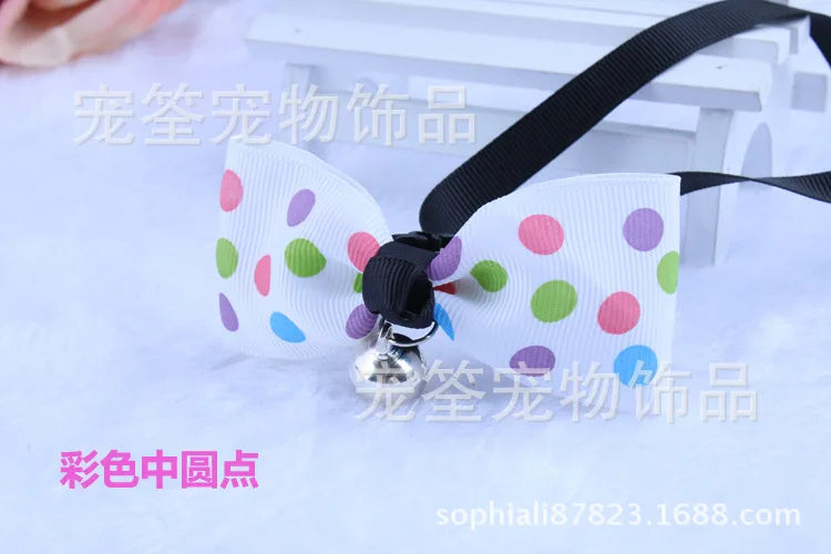 2016 New Pet Bow Collar Pet accessories Dog ang Cat collar Pet supply 50pcs 6825