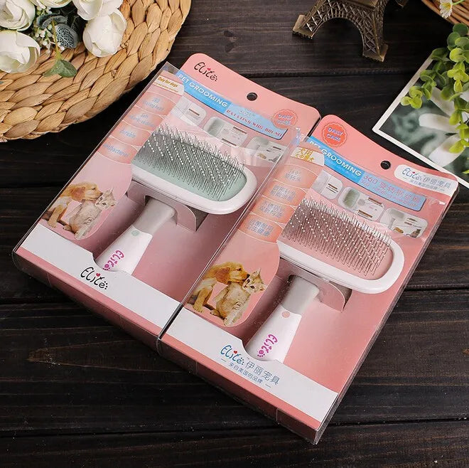 Puppy Cat Rotatable functional Massage Fur Hair Grooming Slicker Comb Gilling Brush Quick Clean Tool Pet Brand New ss339