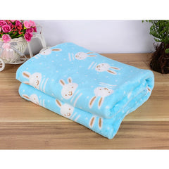 2018 New Pet Dog Beds Mats Cover Cute Cartoon Rabbit Elephant Pattern Warm Soft Fleece Blanket Puppy Bed Mat Cover 3 Size S M L