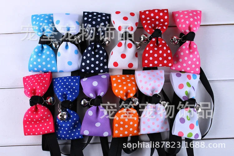 2016 New Pet Bow Collar Pet accessories Dog ang Cat collar Pet supply 50pcs 6825