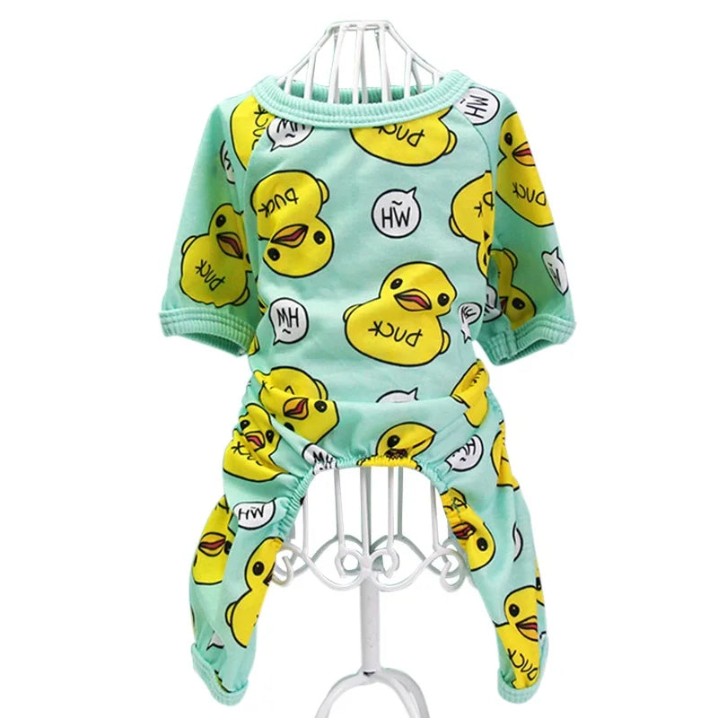 Pet Dog Clothes Soft Puppy Pajamas Printing Outfits Pet Clothing for Small Dogs t shirts Spring Yorkies Chihuahua Clothes